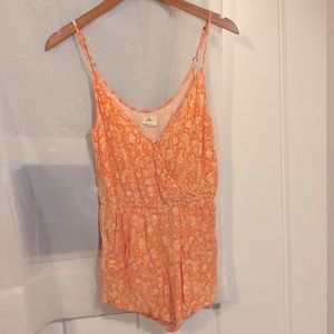 O'Neill orange and cream floral romper
